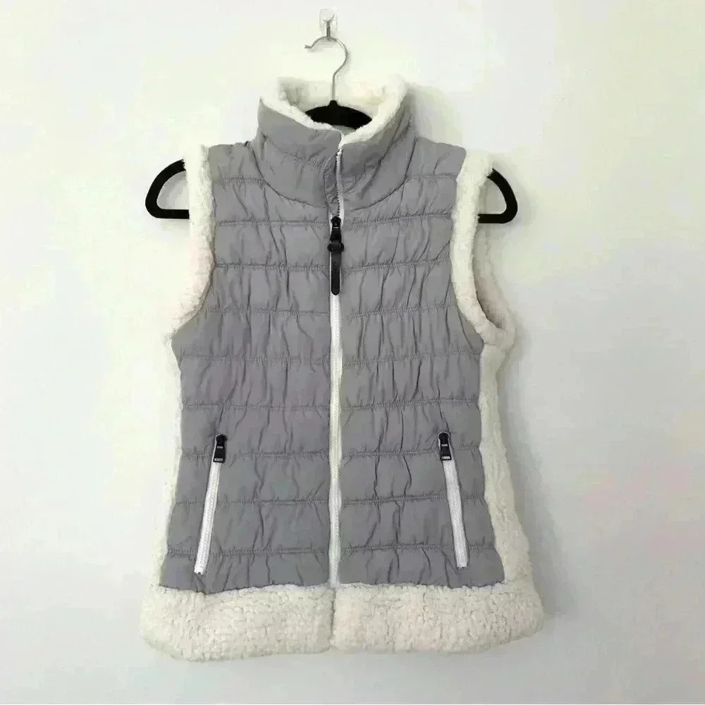 Calvin Klein Performance Ice Blue Sherpa Puffer Vest Women's Size Small